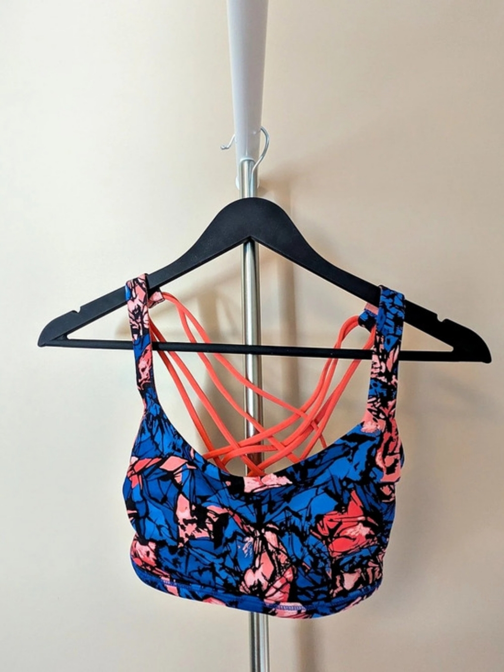 Lululemon Free to Be Serene Blue & Orange Sports Bra